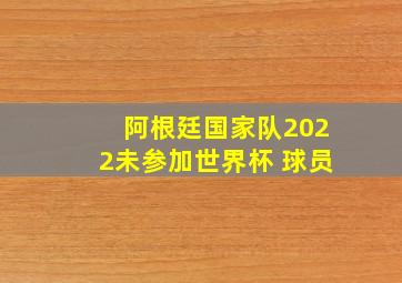 阿根廷国家队2022未参加世界杯 球员